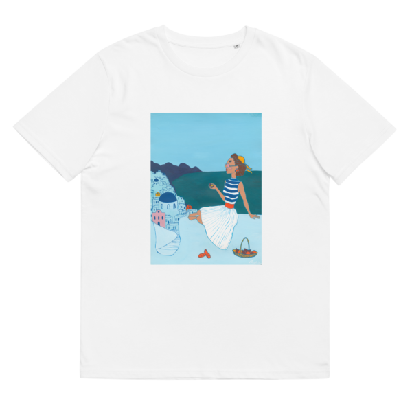 unisex t-särk santorini sinine